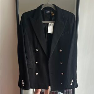 Polo Ralph Lauren Black Double-Breasted Blazer NWT